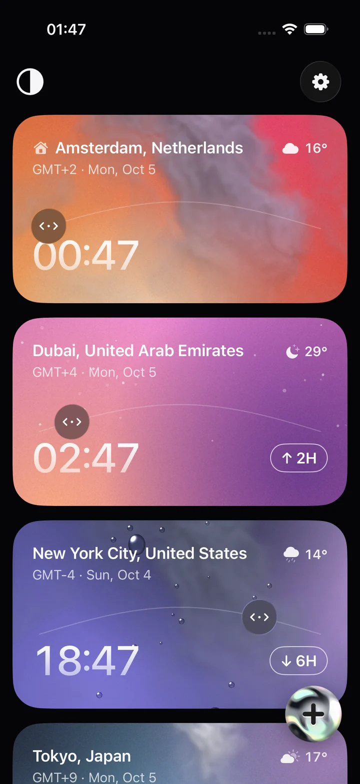 Timeslide on iPhone