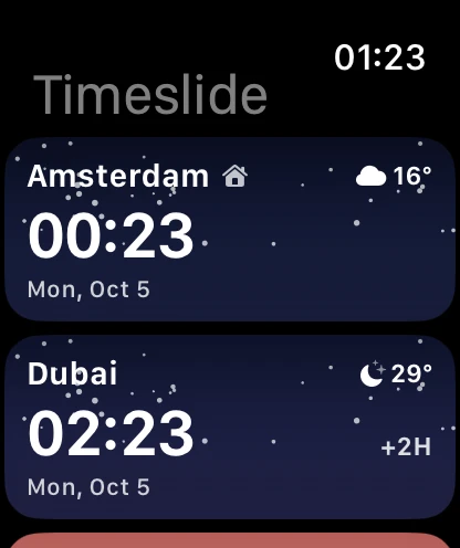 Timeslide on Apple Watch